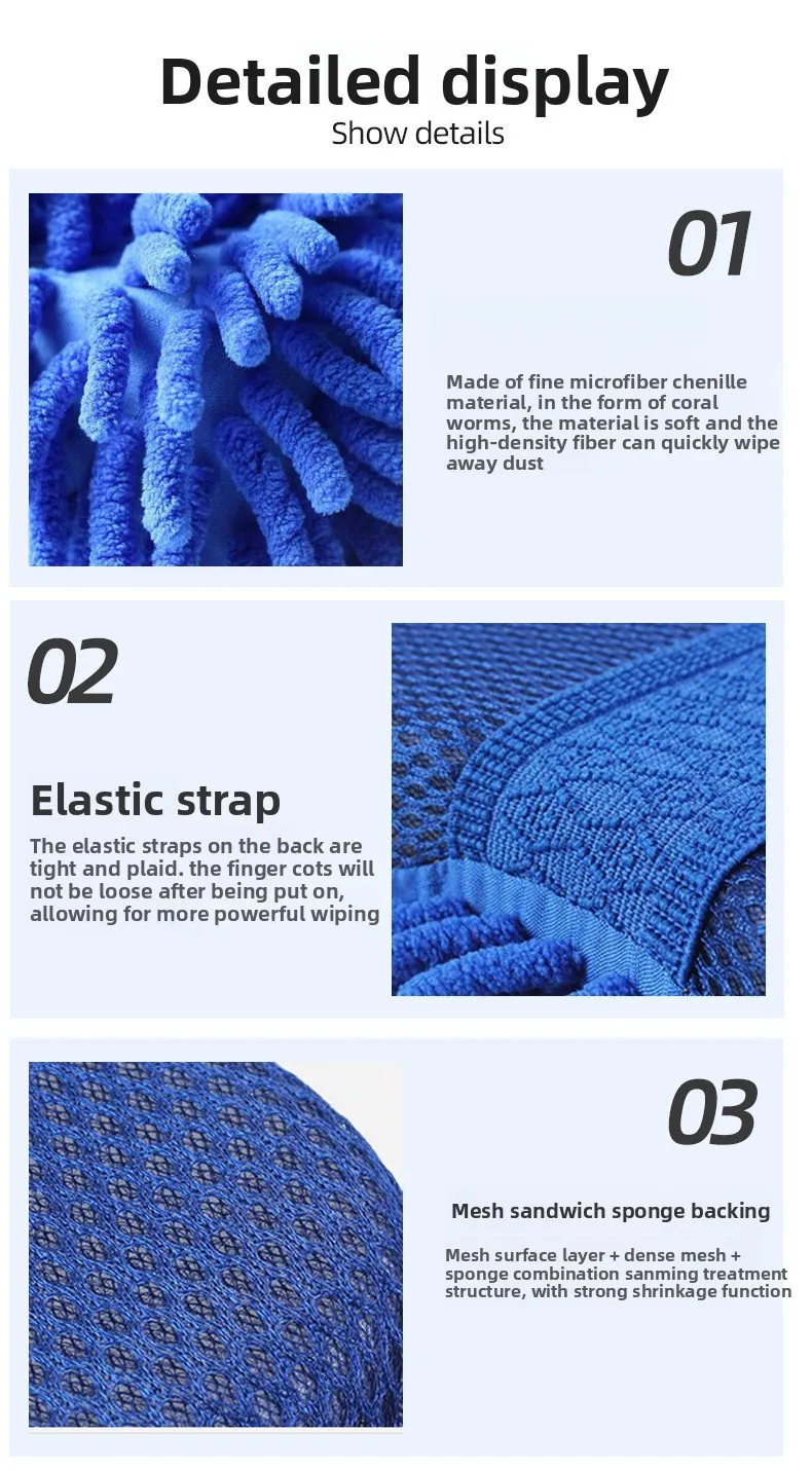 Chenille Car Wash Sponge detail